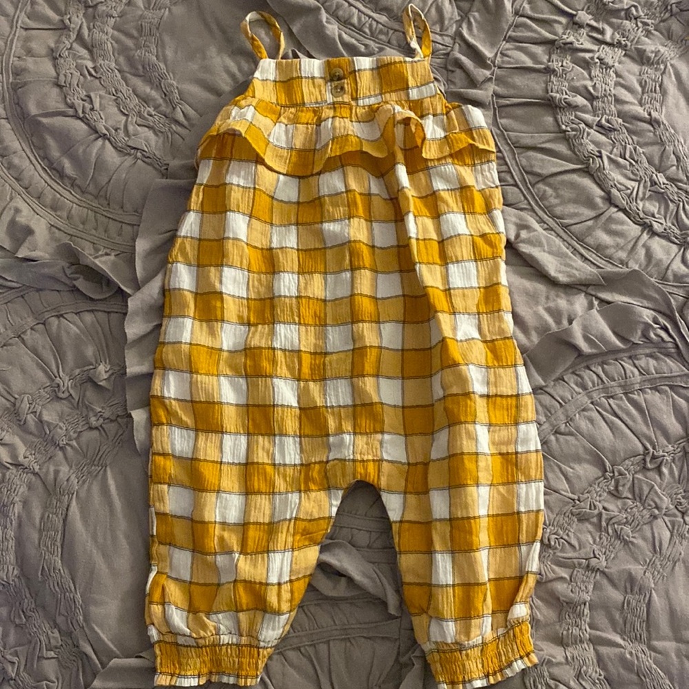 Never worn Seed Heritage from Nordstrom mustard checked romper.